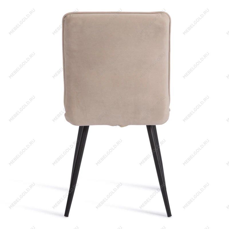Стул обеденный Sweet, флок, бежевый/черный, 7, 46х55х88 | изображение 3
