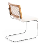 Стул MANI, дерево вяз, ротанг/ткань лен, металлический каркас, Груша (№3), 46х46х78 см | изображение 2