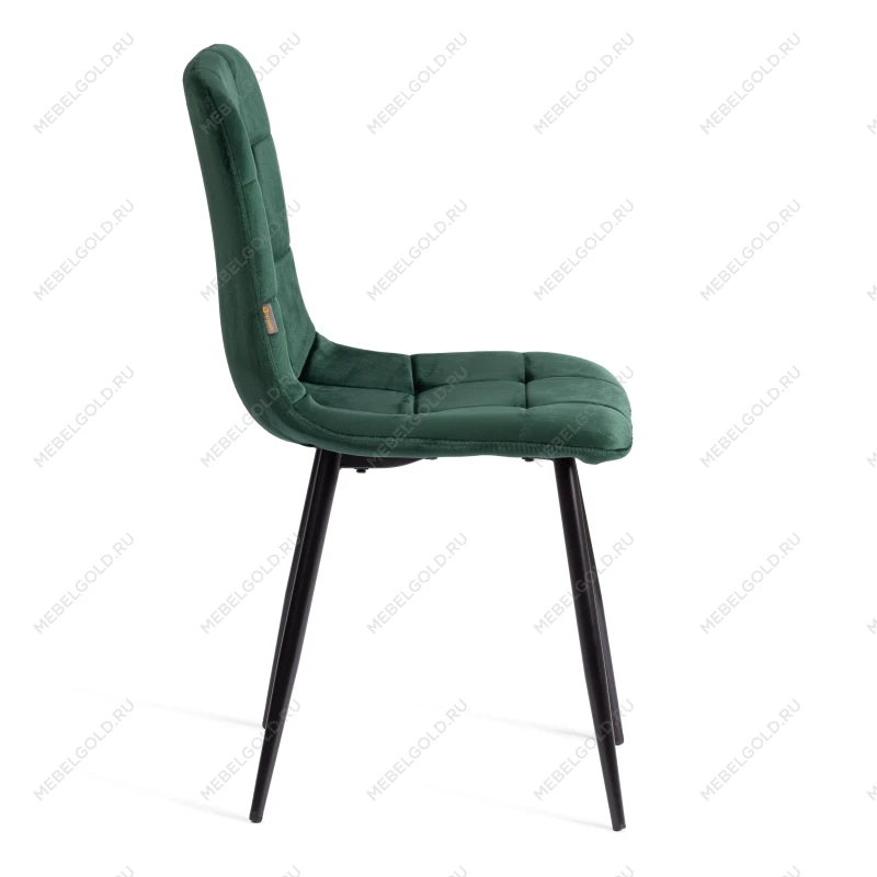 Стул CHILLY (mod. JSC-220), Велюр/металл, 44,5х52,5х88 см, dark green (темно-зеленый) HLR57 / черный | изображение 1