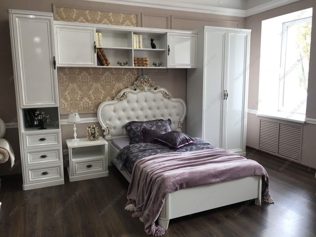 Секция навесная мост Натали белый глянец | изображение 4