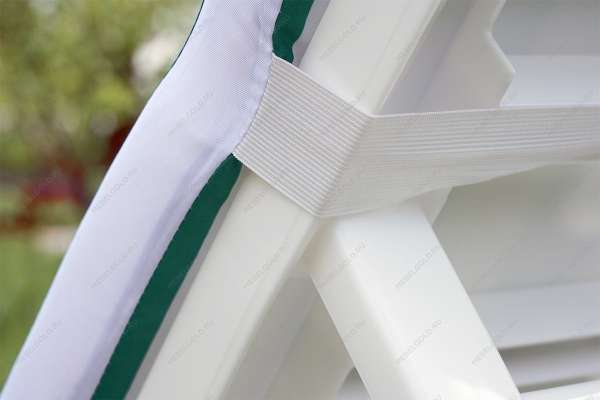 Матрац для шезлонга Tweet бело-зеленый | изображение 4