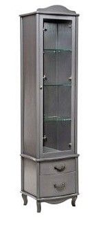 Шкаф-витрина Джульетта (серый ясень)