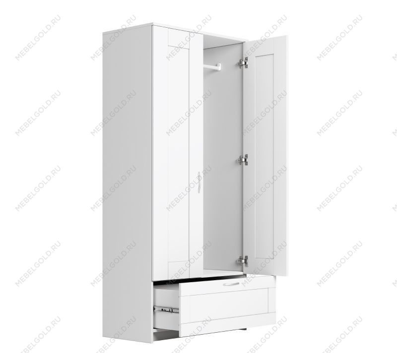 БРИМНЭС / СИРИУС Шкаф ИКЕА / IKEA комбинированный 2 двери и 1 ящик белый | изображение 2