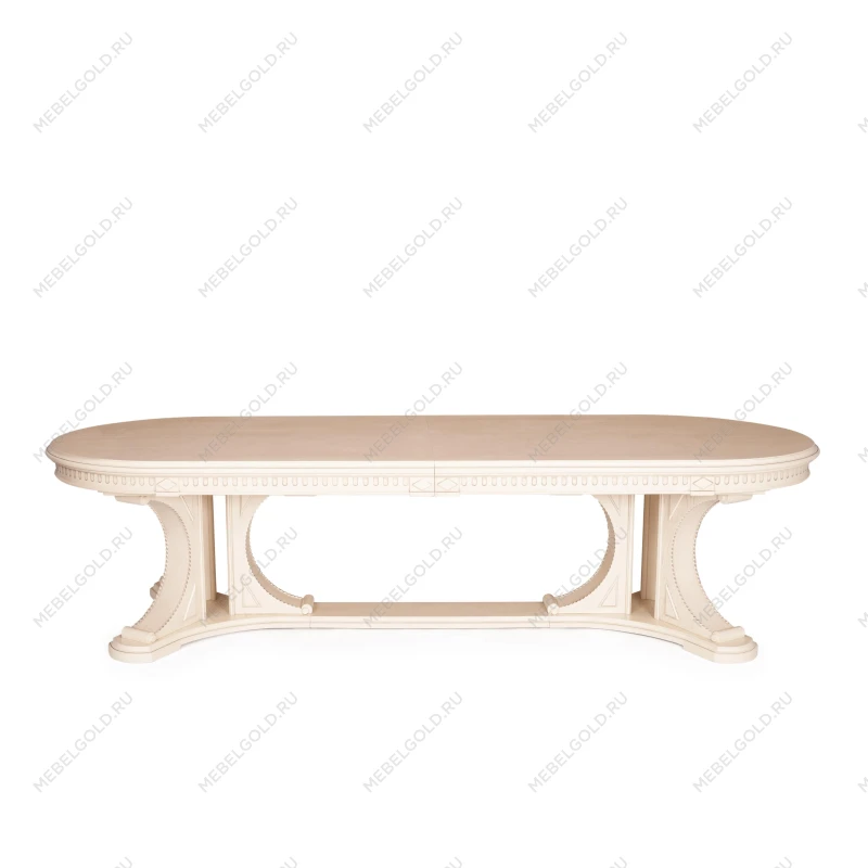 Стол VERSAL овальный, бук, мдф, 300 (350/400) х 110 х 78 см, бежевый патина | изображение 2