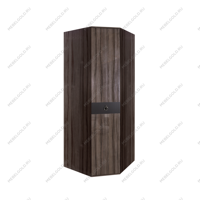 Шкаф угловой Римини СОЛО (Орех империя/Серебро) РМШУ2/1(s)