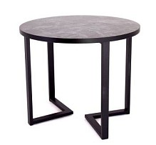 Стол круглый Лофт Зиг-Заг (ЛДСП 32 мм /Марцена темный / кромка чёрная)