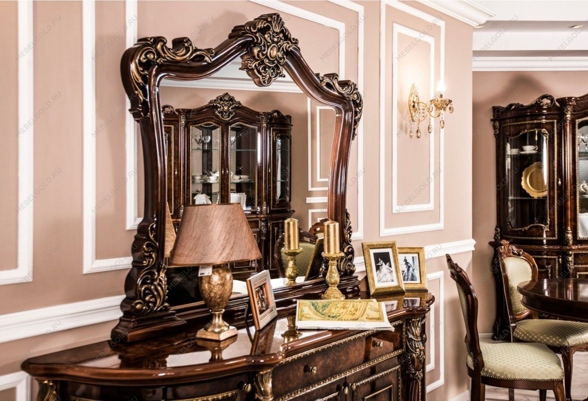 Комод Джоконда корень дуба глянец с зеркалом (гостиная) | изображение 2