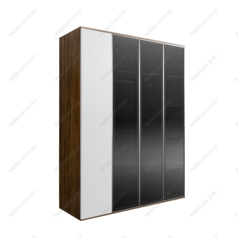 Шкаф 4-х дв. Bogemia Woodline Air (Белый/Серебро) БМШ2/4(3)