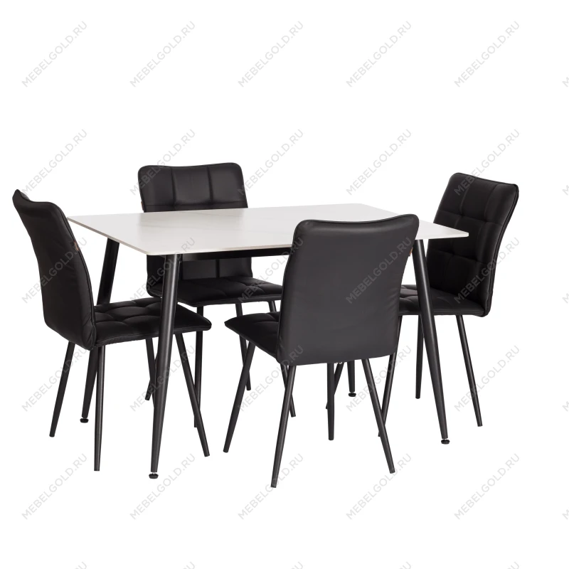 Стул обеденный Bari (2 шт. в упаковке), LT, экокожа, черная, 41х55х89 см | изображение 5