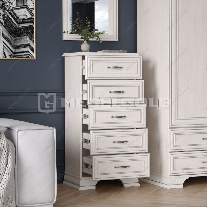 Комод Тиффани 5S/50 вудлайн кремовый | изображение 3