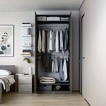 МАКС шкаф 2 двери 100х61х233 серый | изображение 3