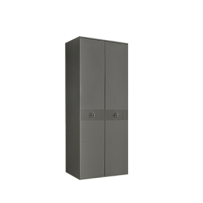 Шкаф 2-х дверный Римини СОЛО (Серый/Серебро) РМШ2/2(s)