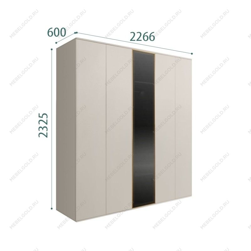 Шкаф 5-ти дв. Bogemia Air (Шелк/Золото) БМШ2/5(1)