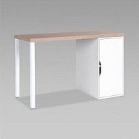 ИНГАР 1/ДВ/T стол письменный 120x75x55, дуб беленый/белый