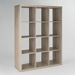 КАЛЛАКС / ФОРА Стеллаж ИКЕА / IKEA 12, широкий стеллаж с открытыми ячейками, тамбурат, дуб беленый | изображение 1