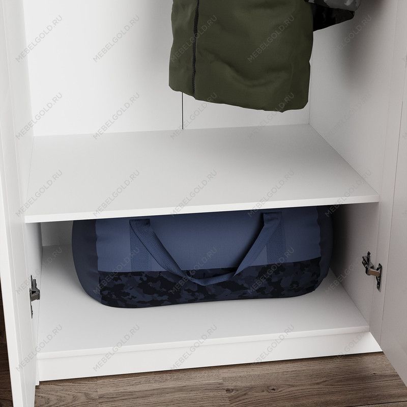 Полка ПЕГАС для шкафа широкая, ДСП, цвет белый | изображение 3