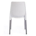 Стул GENIUS (mod 75), металл/пластик, 46x56x84cм, белый/ножки хром | изображение 3