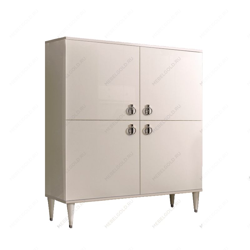 Пенал 4 двери Римини (Бежевый/Серебро) РМП-3