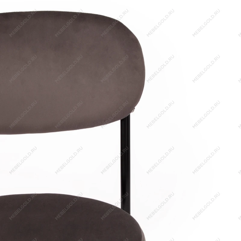 Стул REVO (mod. 7033)/1 шт. в упаковке, ткань/металл, 47х54х82 см, высота до сиденья 47 см, темно-серый barkhat 14/черный | изображение 5