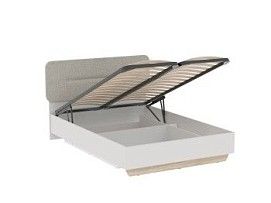 Кровать 1400 с темной мягкой вставкой NEW и подъемным механизмом, Аврора Дуб Мария/Кашемир