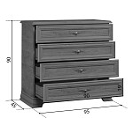 Комод Кентаки KOM4S каштан | изображение 5