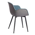 Кресло VALENTINO (mod. PC45-2), металл/экокожа/ткань, 55 х 58 х 81 см, Turquoise (бирюзовый)/Grey (серый)/чёрный | изображение 2