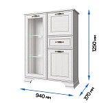 Тумба Тиффани 1V2D1S вудлайн кремовый | изображение 2