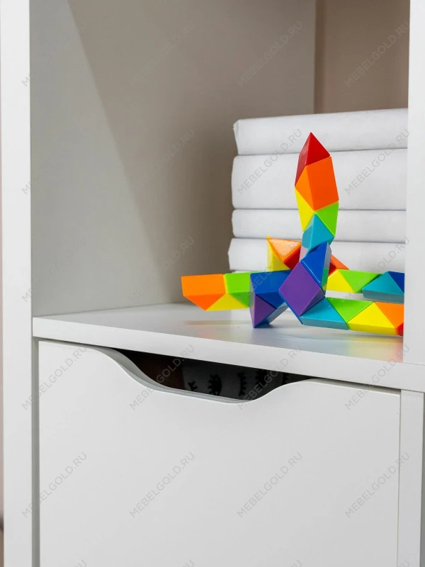 Модуль с дверцей для стеллажа ФОРА, 33х33х37, белый | изображение 7