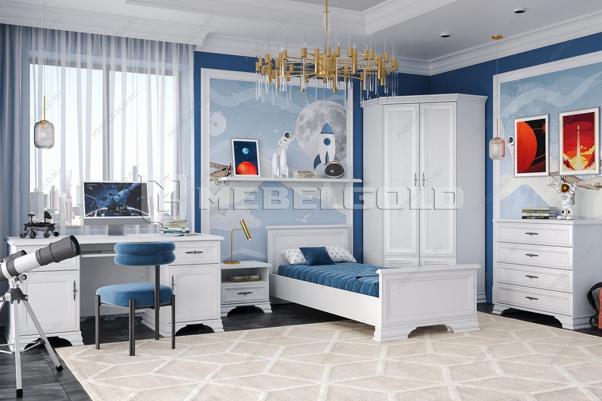 Стол письменный Кентаки BIU2D2S белый | изображение 3