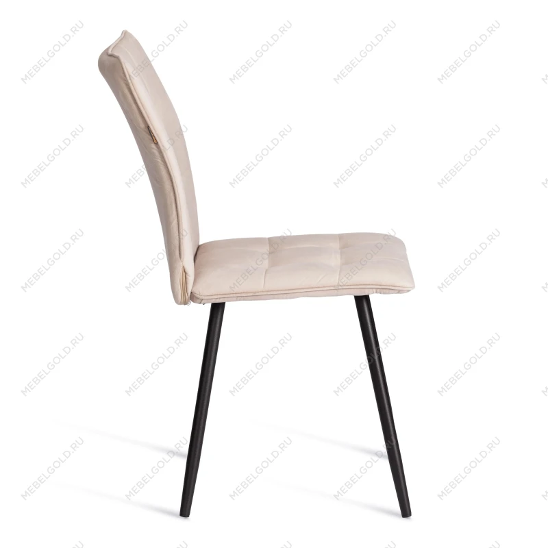 Стул обеденный Bari, LT, флок, бежевый/черный, 7, 41х55х89 см | изображение 1