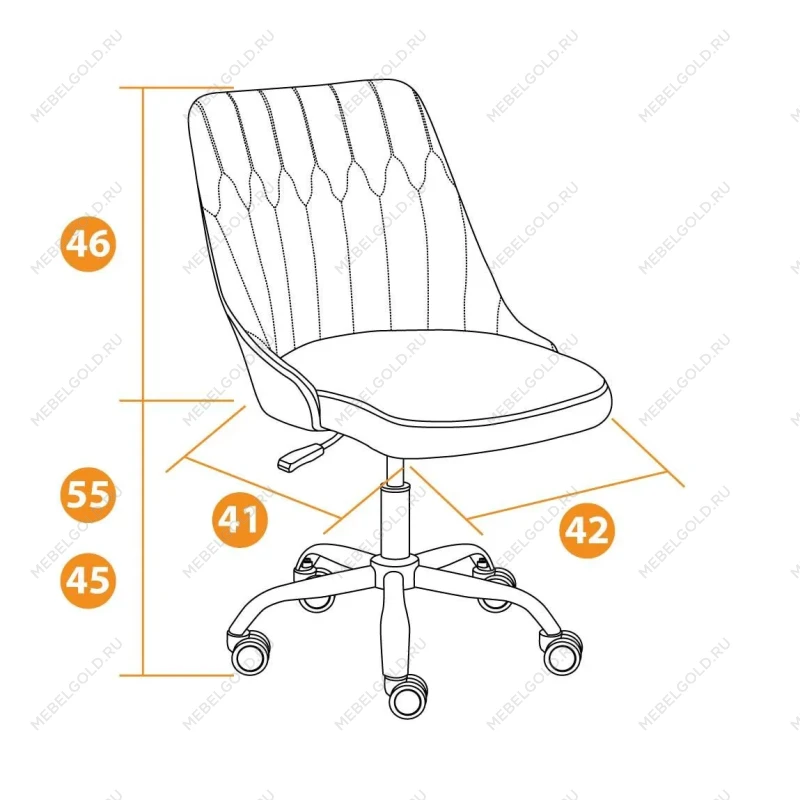 Кресло SWAN, флок, коричневый, 6 | изображение 10