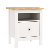 САГА тумба прикроватная белая/ясень