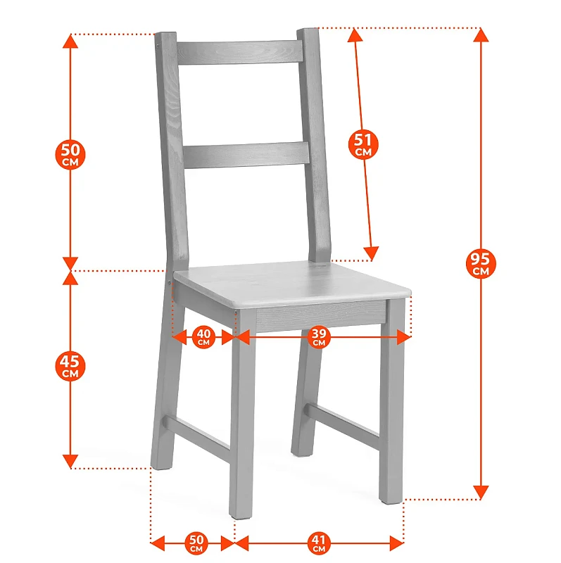 Обеденный комплект Соната (стол + 4 стула)/Sonata dining set, массив сосны, стол: 120х75х73см  стул :41х50х95см, антик /графит | изображение 7