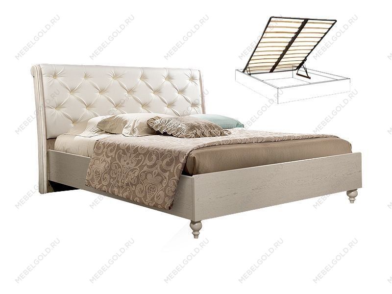 Кровать с подъемным механизмом Венеция дуб седан ВНКР180-1[3]