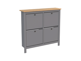 САГА тумба для обуви 113х108 серая/ясень