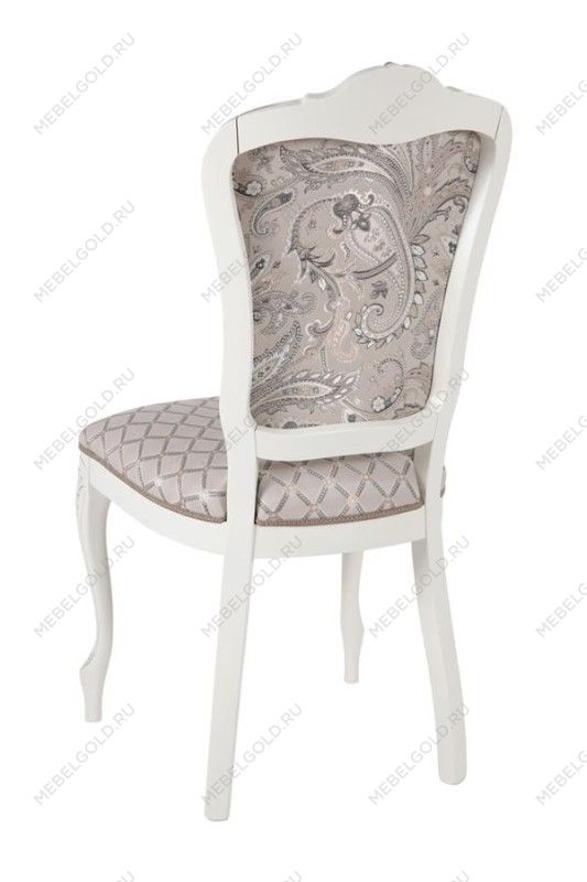 Стул Виконт (тон 308 слоновая кость + патина золото/ ткань Афитап розовый/компаньон) | изображение 2