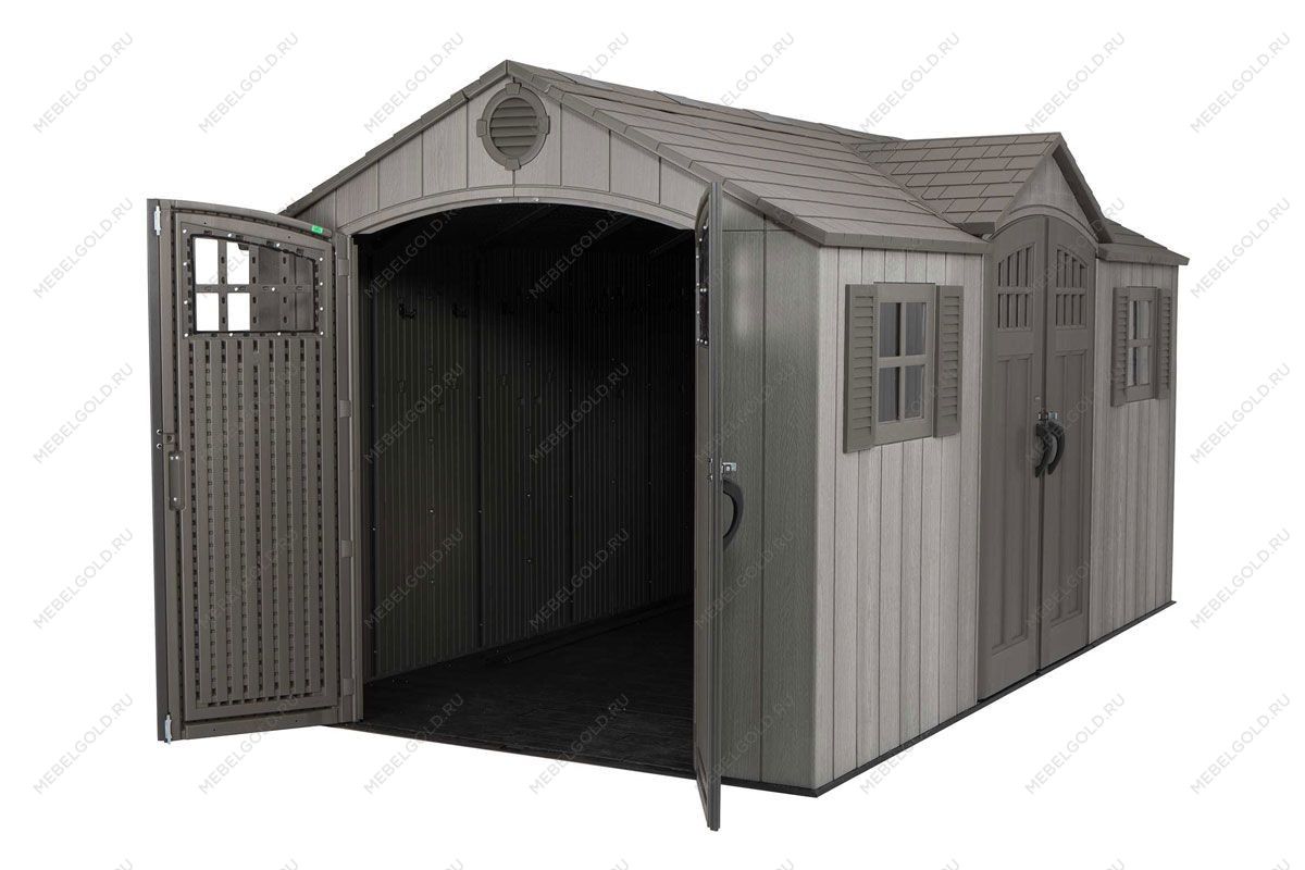Сарай пластиковый WoodLook 15*8 DD | изображение 5