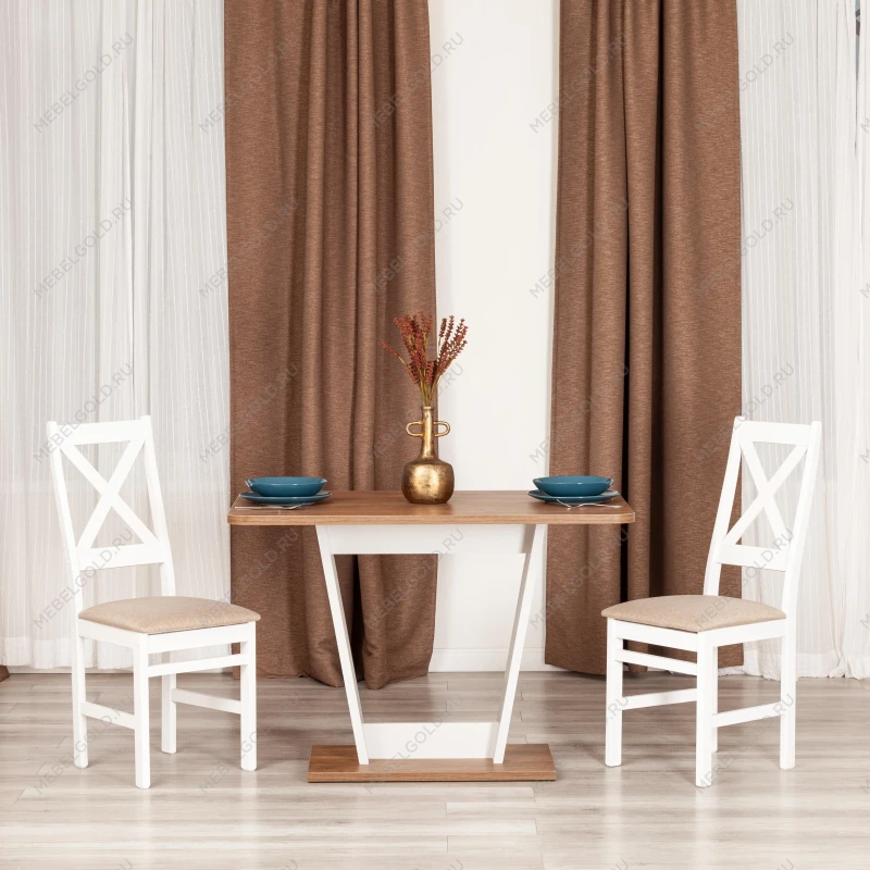 Стол обеденный TIBI нераздвижной, ЛДСП, 68,6 х 110 х 75 см, Дуб Канзас/Пепел | изображение 7