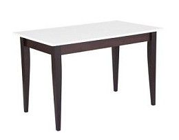 Стол Квадро (1200*700+300/цвет столешницы Белый/цвет ножек Венге)