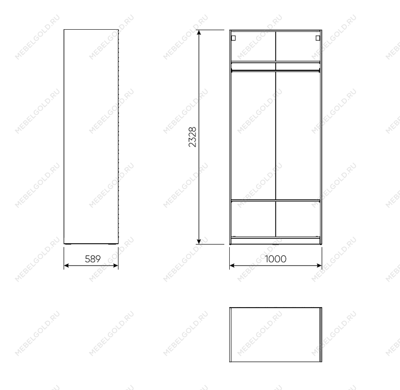 МАКС стеллаж 100х58х233 серый
