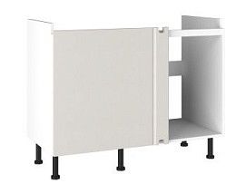 Стол под мойку угловой СМУ-120, Виста (1100*534*870) Экокожа Белый, 26305