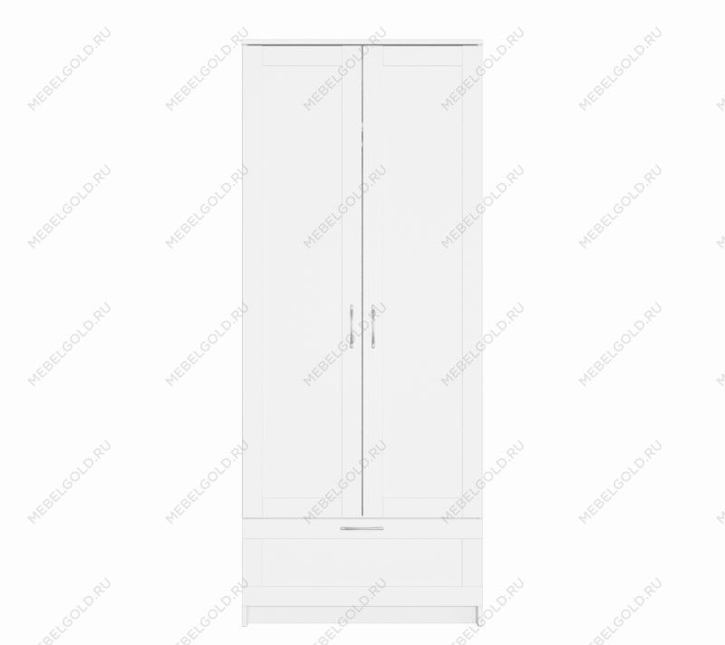 БРИМНЭС / СИРИУС Шкаф ИКЕА / IKEA для одежды 2 двери и 1 ящик белый | изображение 1