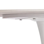 Стол обеденный Tulip/Тулип, столешница керамика (глянцевая) / опоры металл, белый/белый, 90х75 см | изображение 2