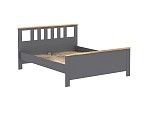 САГА кровать двойная 160х200 серая/ясень | изображение 1