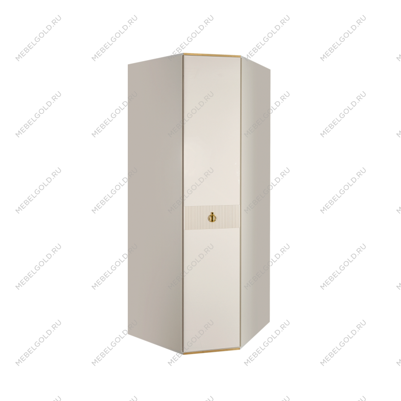 Шкаф угловой Римини СОЛО (Слоновая кость/Золото) РМШУ2/1(s)