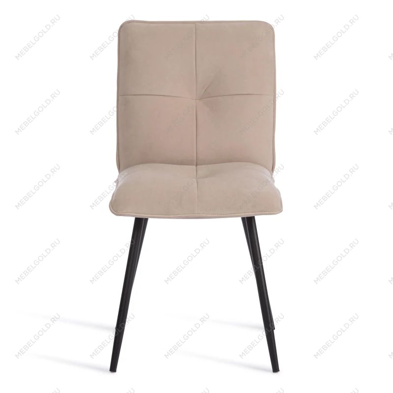 Стул обеденный Sweet, флок, бежевый/черный, 7, 46х55х88 | изображение 4