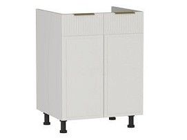 Стол под мойку СМ-60 2-х дверный, Берта (600*525*820) Экокожа Белый, 25315