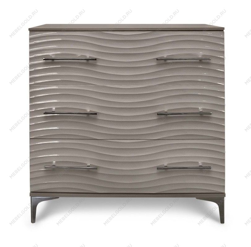Комод Гравита 3 ящика серый камень глянец | изображение 2