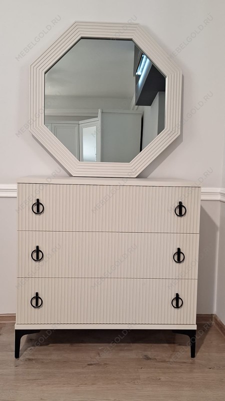 Комод Стелла 3 ящика ярко серый | изображение 6