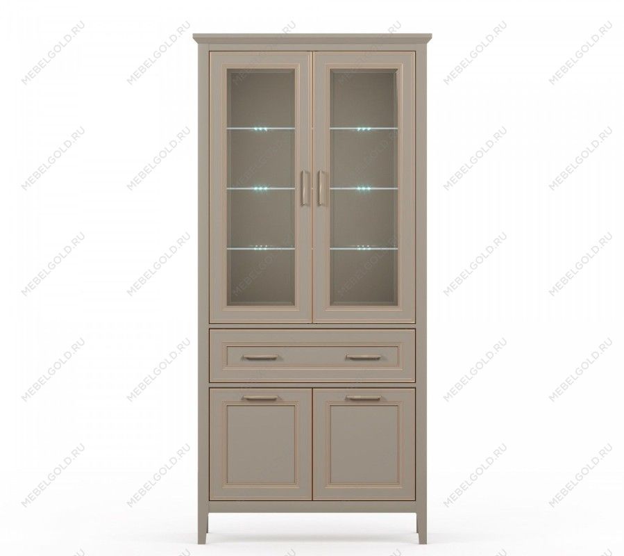 Шкаф-витрина Классик REG2W2D1S с подсветкой